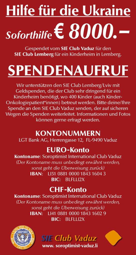 Soforthilfe für die Ukraine
